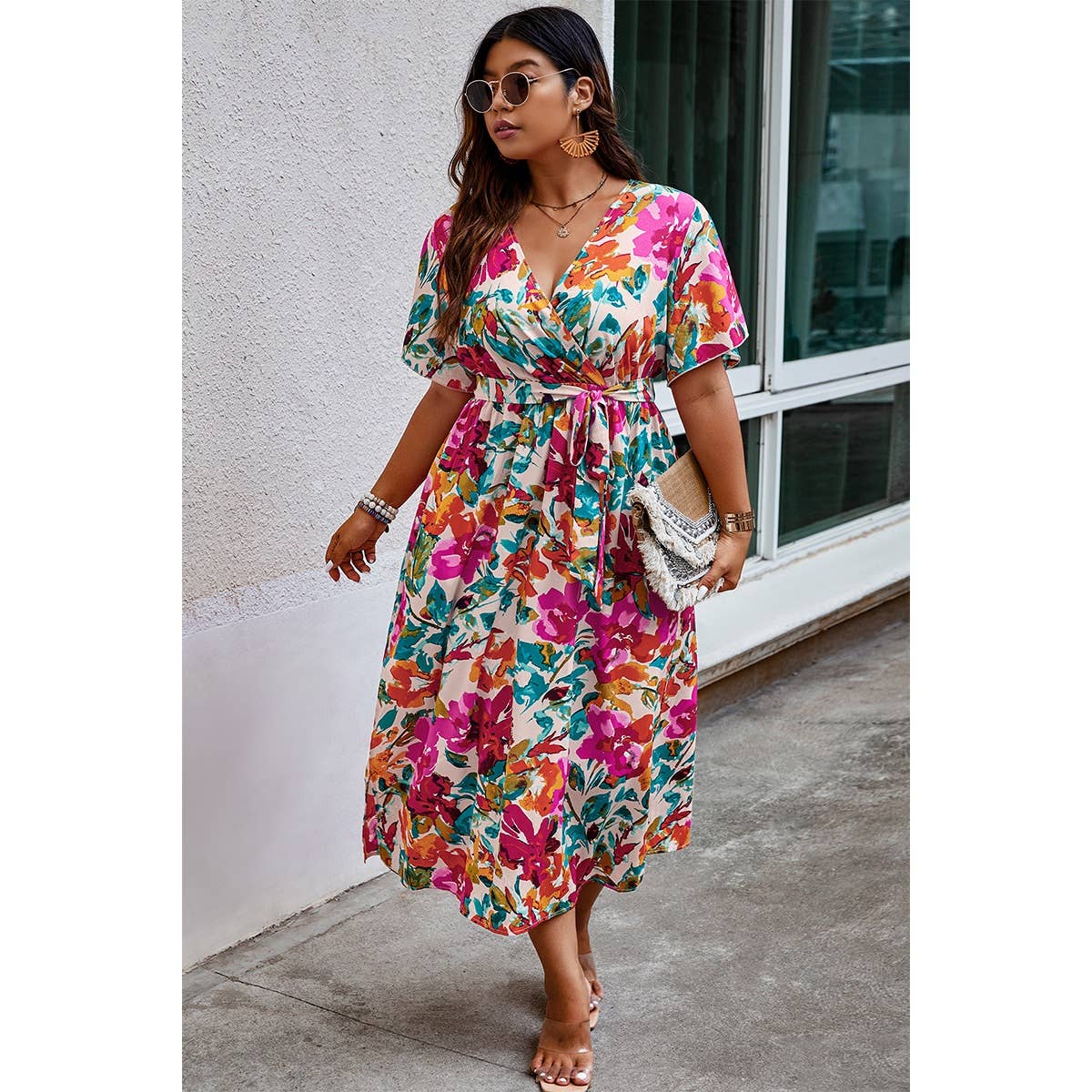 Floral Grace Plus Size Dress
