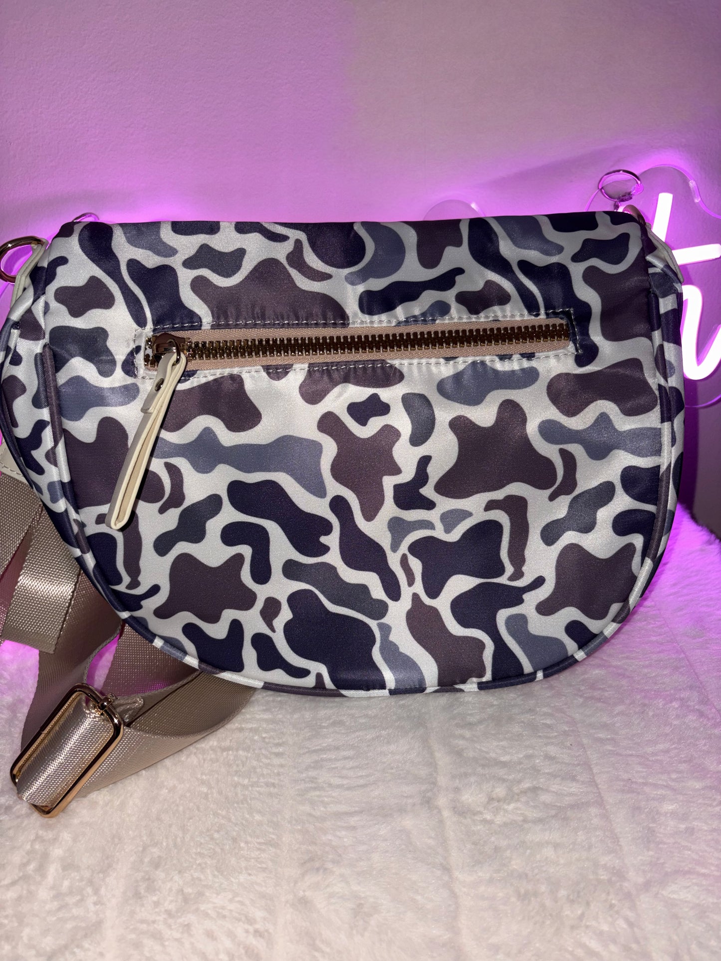 Camo & Gold Crossbody