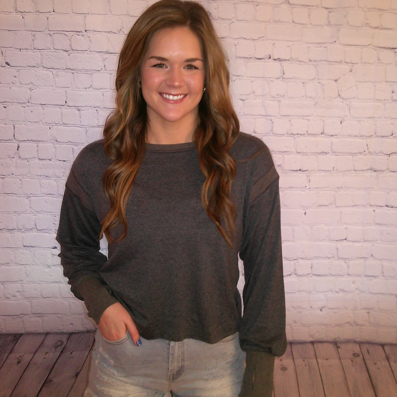 Gray Escape Top