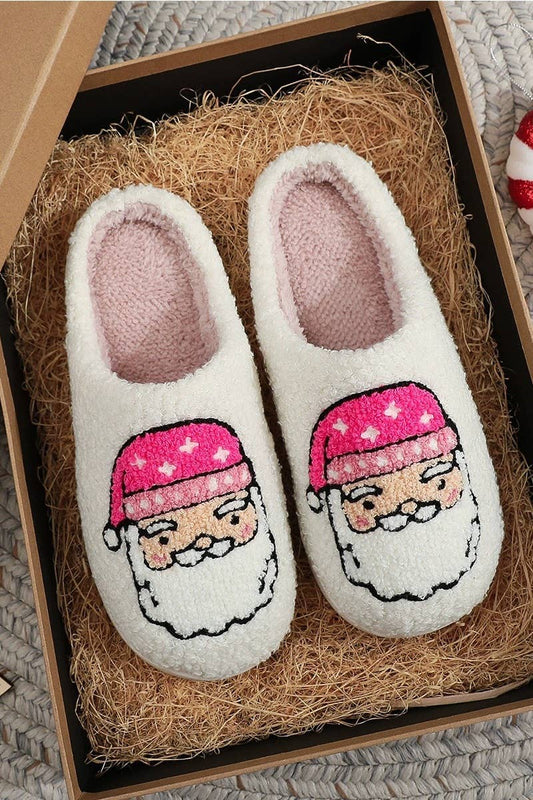 Pink Santa Slippers