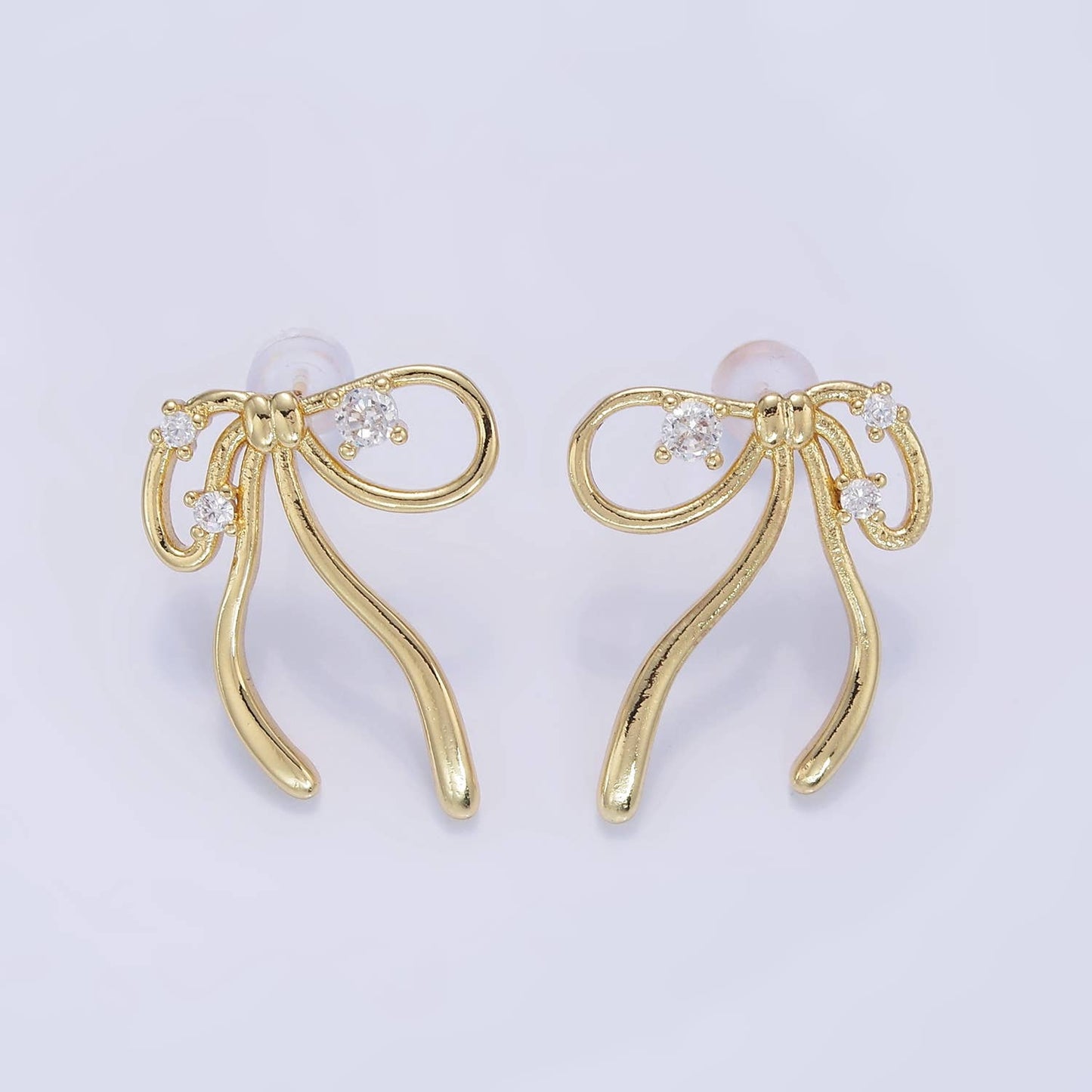 Gold Coquette Bow Earrings