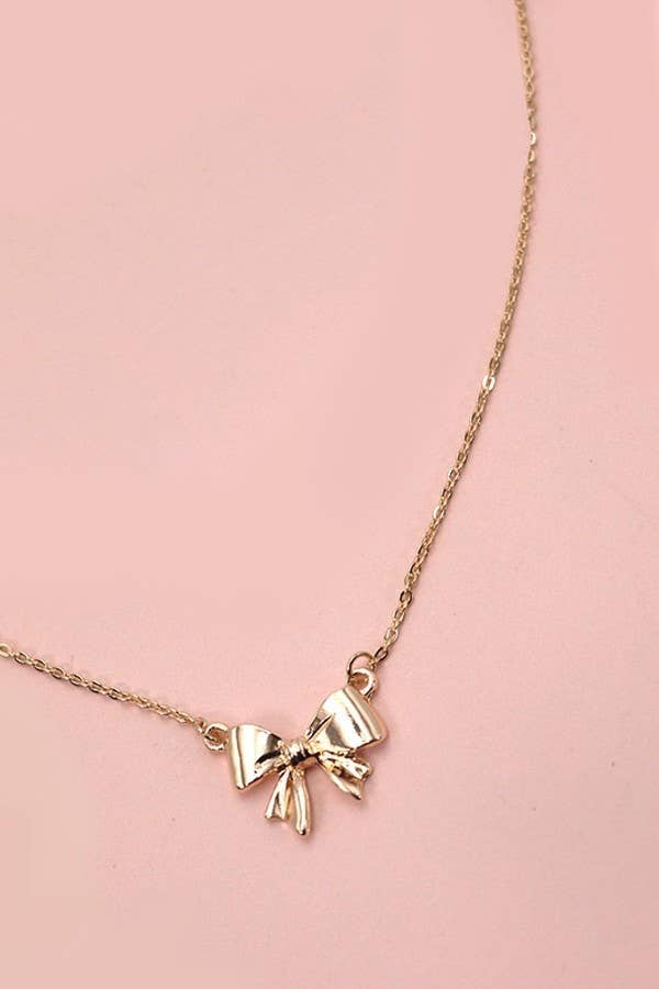 Mini bow necklace