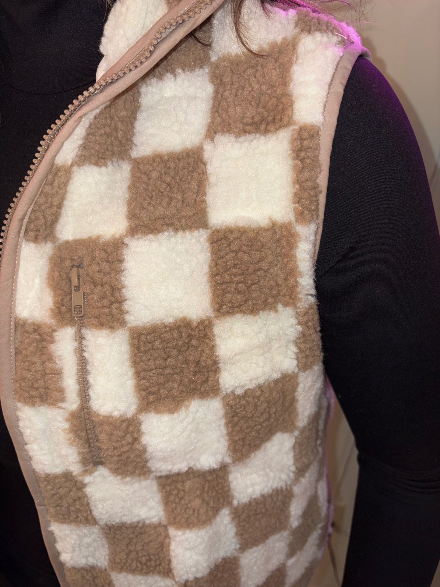 Chestnut Check Vest