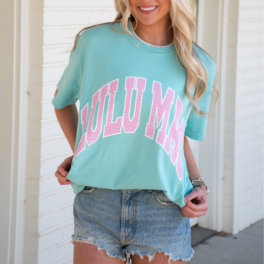 Lulu Mac Blue & Pink Polka Dots