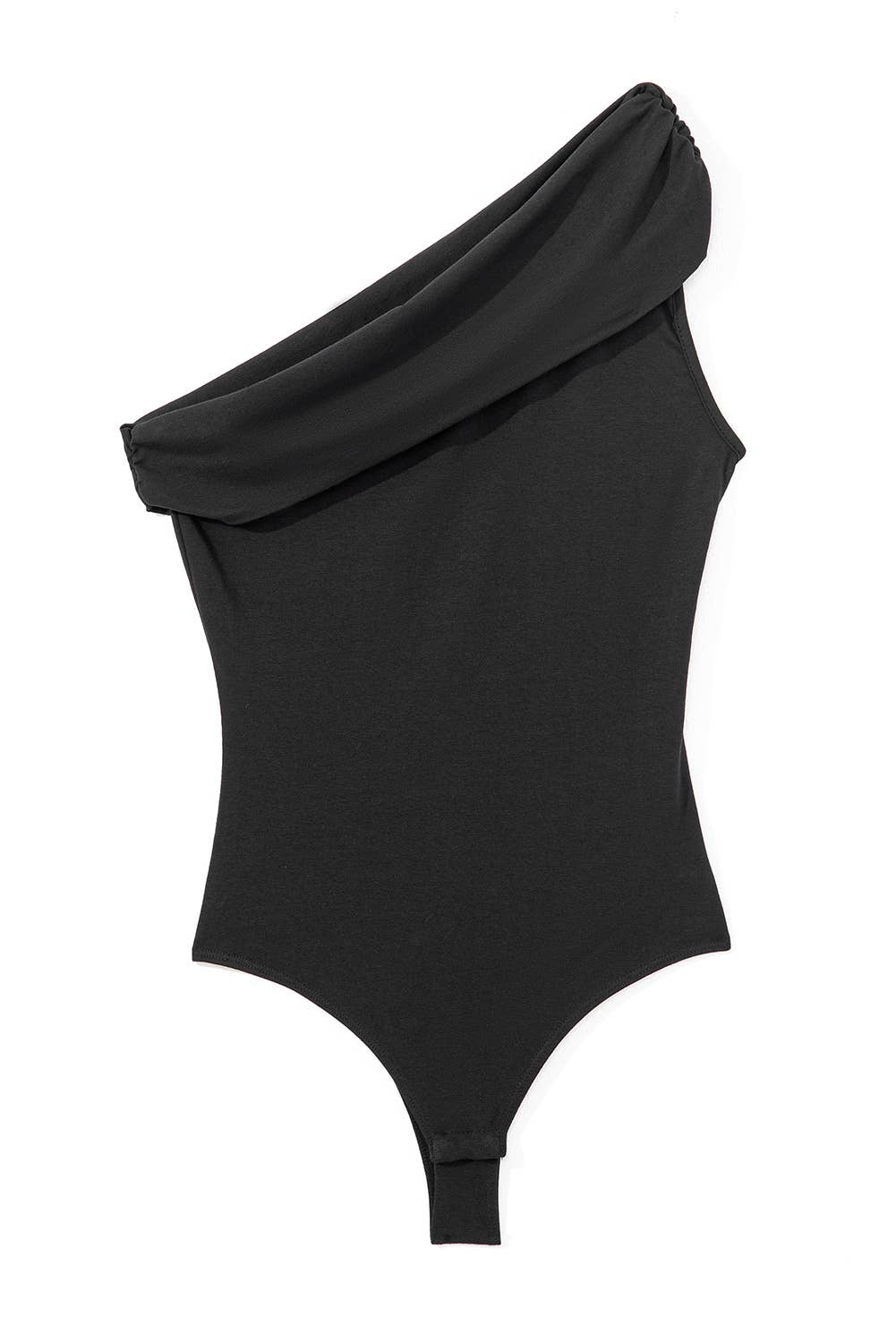 Black One Shoulder Bodysuit