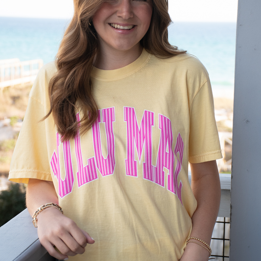 Lulu Mac Yellow and Pink Stripes