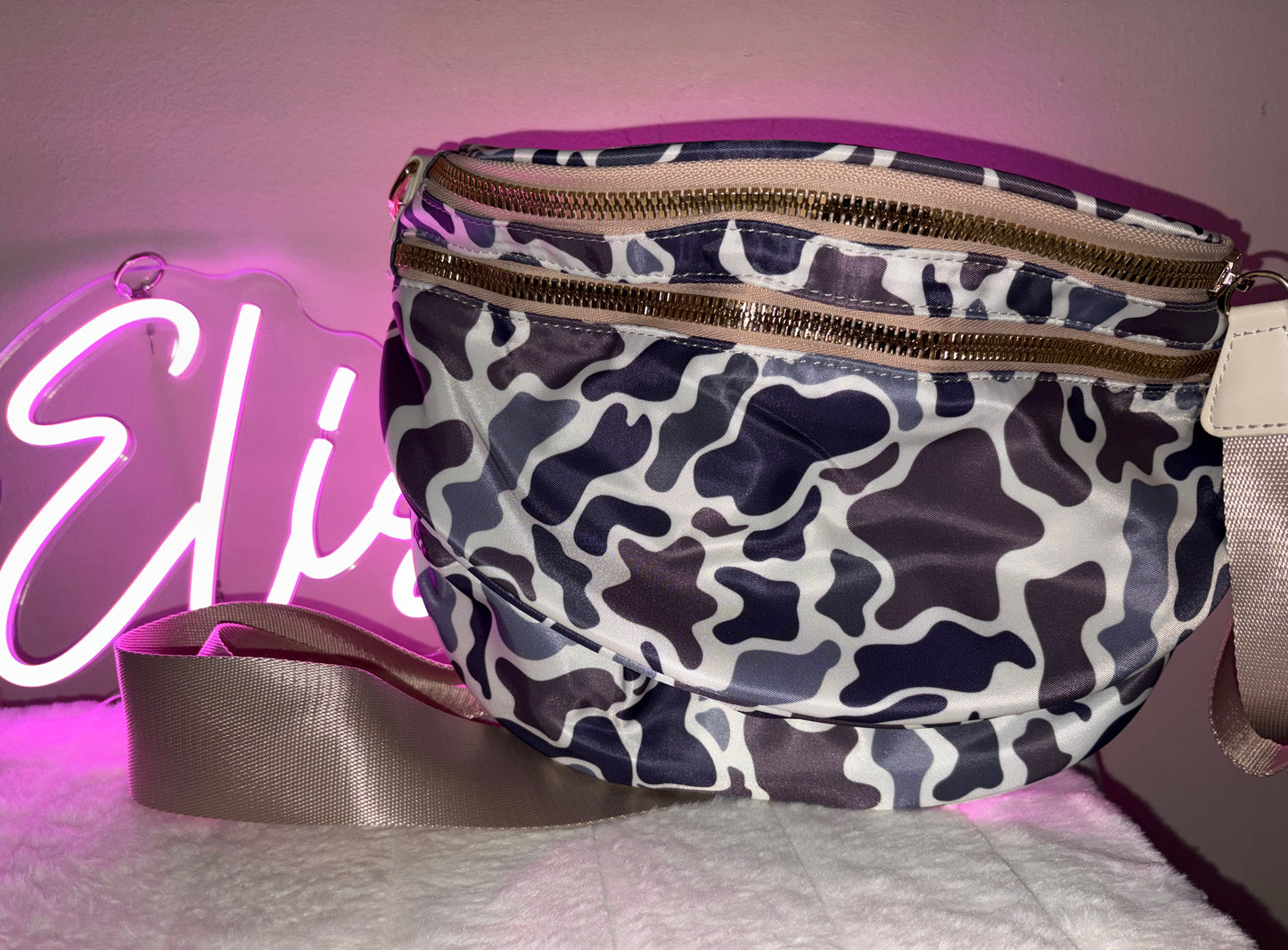 Camo & Gold Crossbody