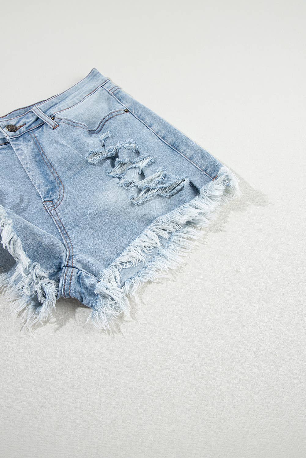 Distressed Jean Shorts