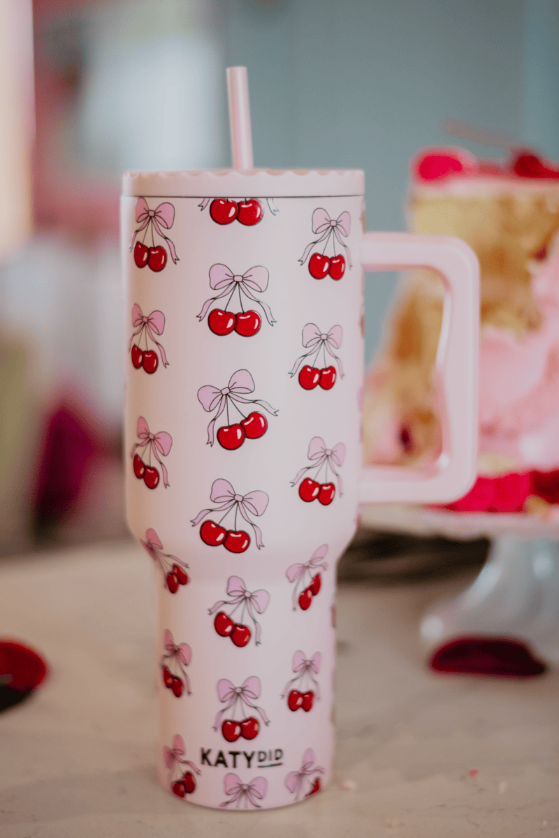 Cherry Bow 38 Oz Cup