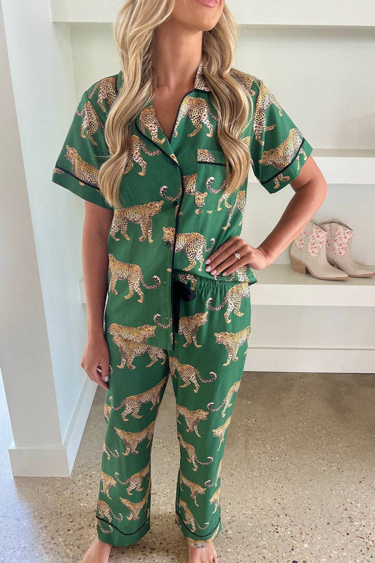 Emerald Cheetah Pajamas