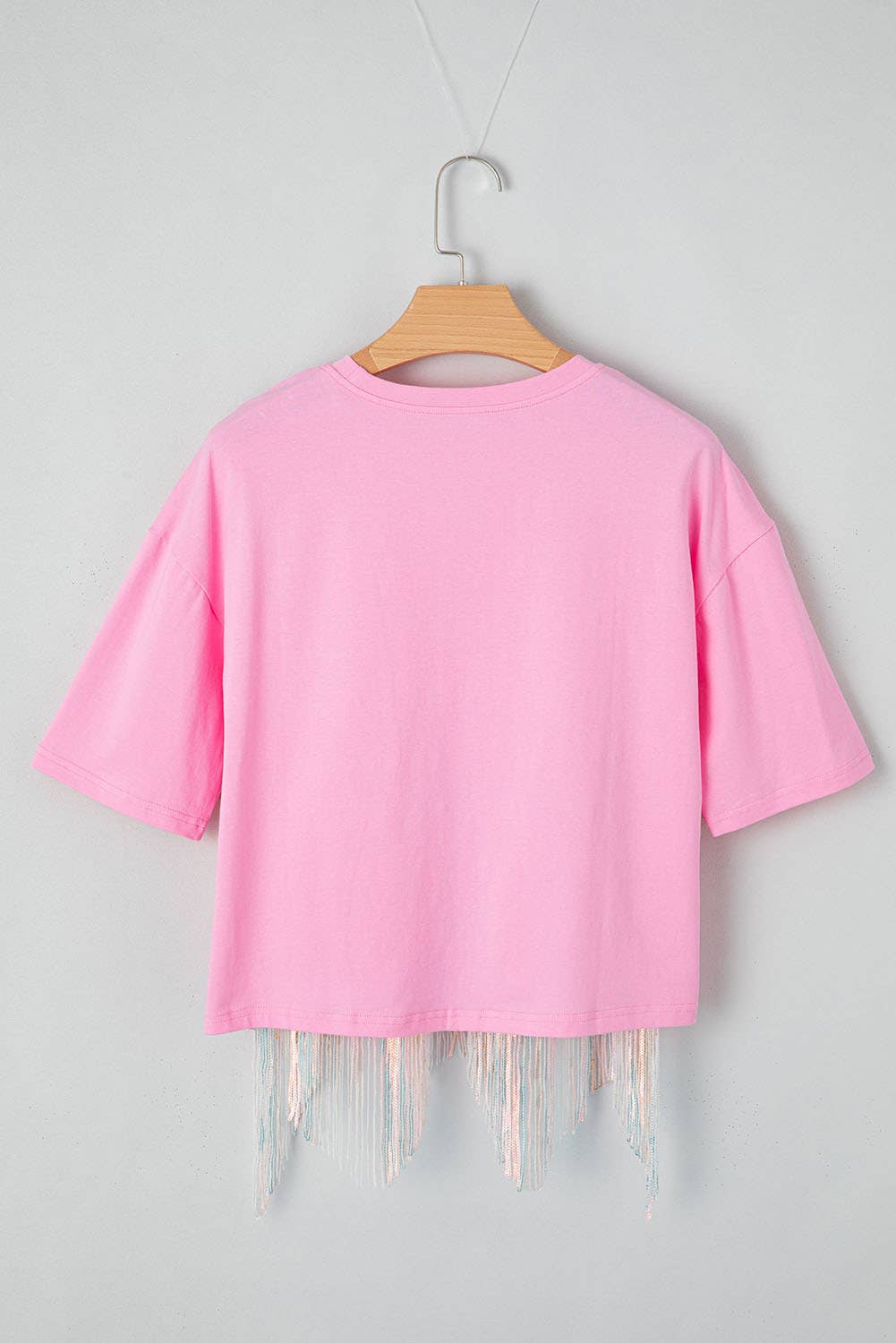 Pink Cowboy Sequin Crop