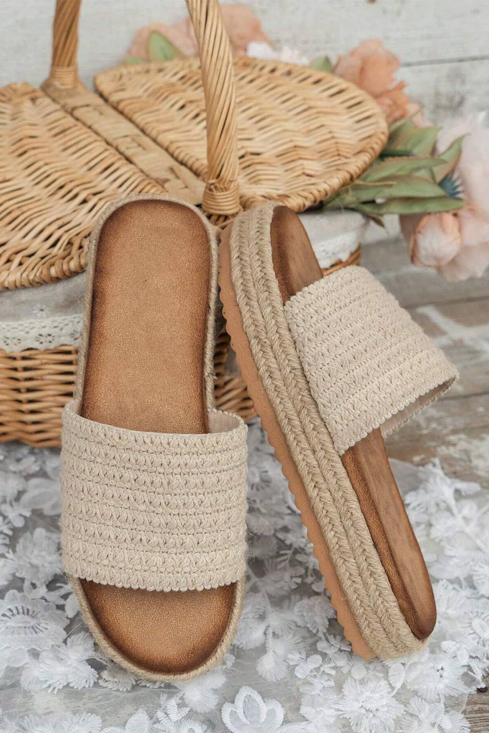 Woven Wedge Sandal